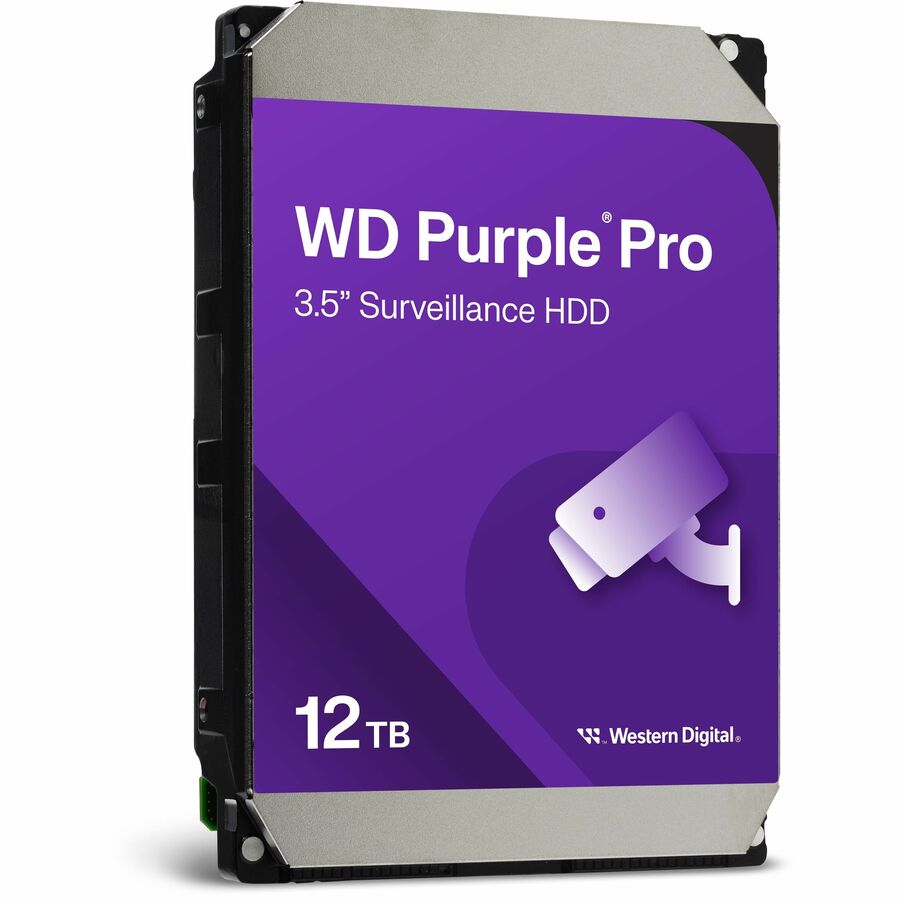 Western Digital Purple Pro WD121PURP 12 TB Hard Drive - 3.5" Internal - SATA (SATA/600) - Conventional Magnetic Recording (CMR) Method