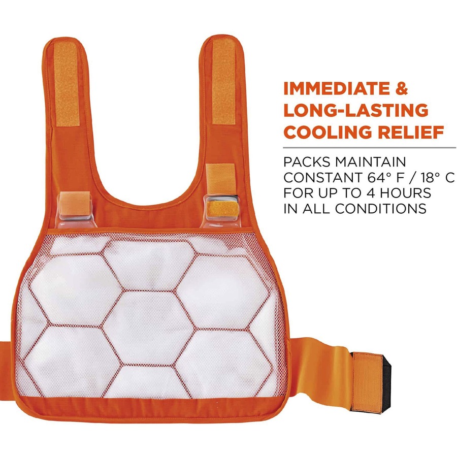 Chill-Its 6215 Safety Vest - Recommended for: Indoor, Outdoor, Pulp & Paper, Motorcycle, Biking - Small/Medium Size - 40" Chest - Hook & Loop Closure - Cotton, Fabric, Modacrylic - Khaki - Adjustable, Comfortable, Long Lasting, Flexible, Flame Resistant, 