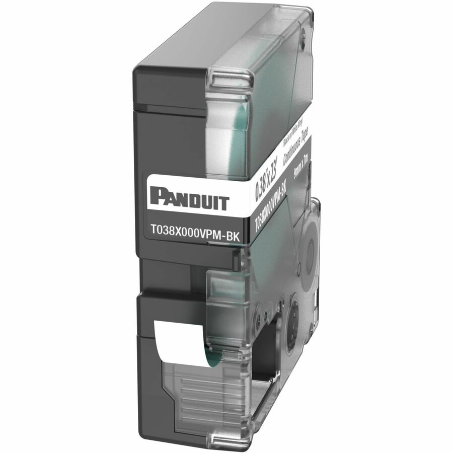 Panduit PXE Label Tape - 11/32" Width x 23 ft Length - White - Vinyl, Plastic - 1 Cassette