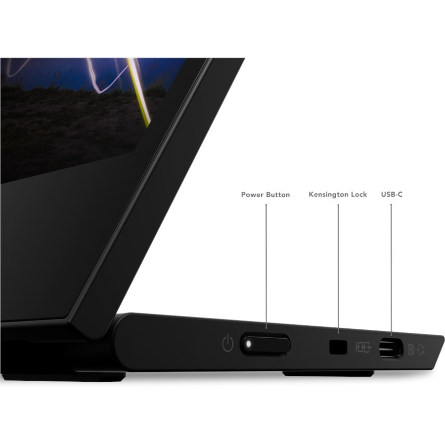 Lenovo ThinkVision M15 16" Class Full HD LED Monitor - 16:9 - Raven Black