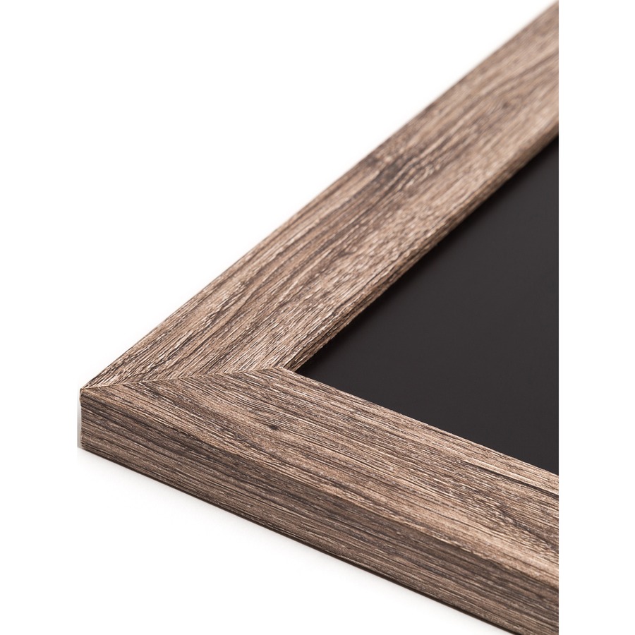 U Brands Decor Magnetic Chalkboard - 23" Width x 17" Height - Rustic Wood Frame - Horizontal/Vertical - 1 Each