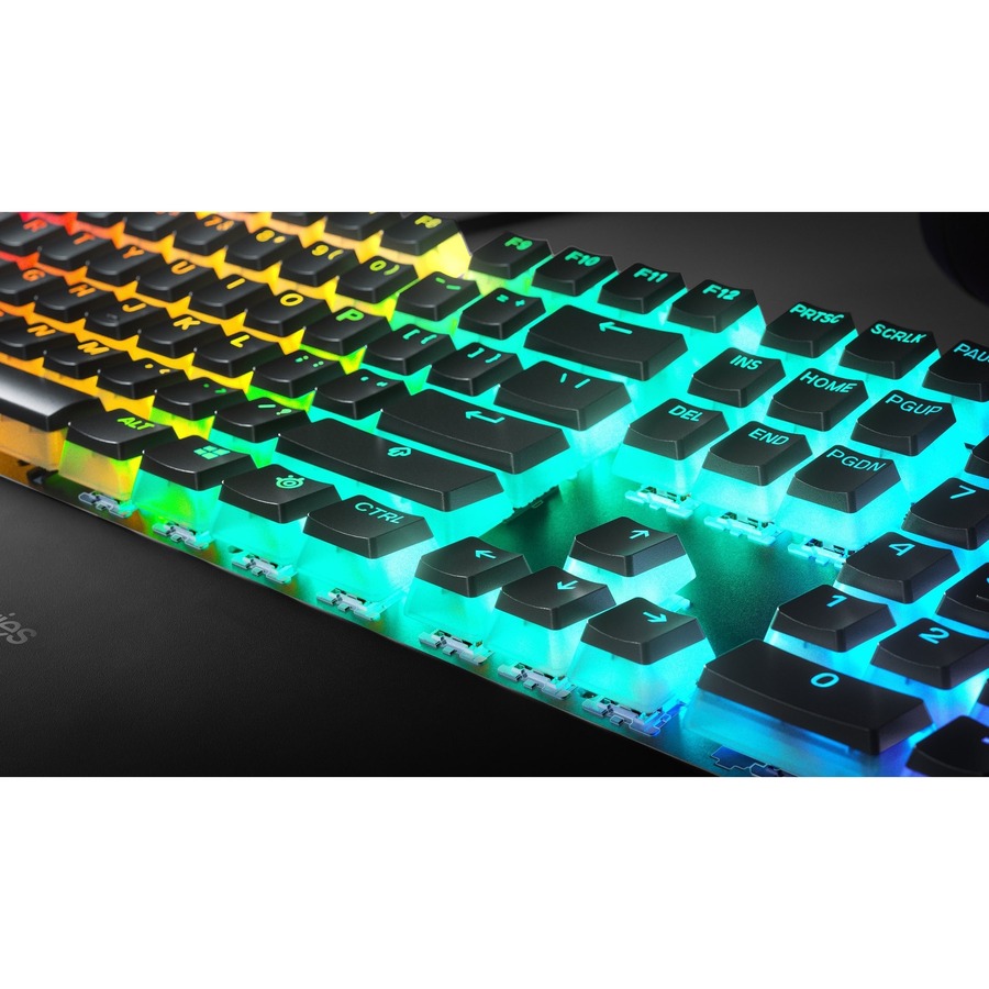 SteelSeries PrismCaps Universal Double Shot PBT Keycaps - Keyboard - Black