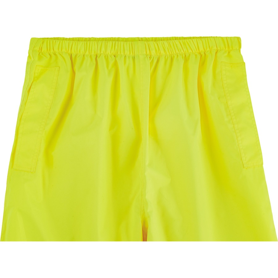 GloWear 8916 Lightweight Hi-Vis Rain Pants - Class E - For Rain Protection - 4XL Size - Lime - Polyurethane, 150D Oxford Polyester