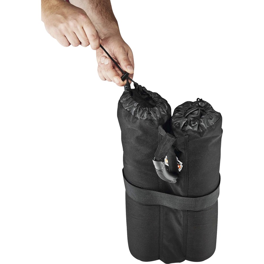 Shax 6094 One Size Tent Weight Bags - 40 lb Capacity - 10" Width x 7" Length - Black - Polyurethane, Polyester - 1Each - Tent