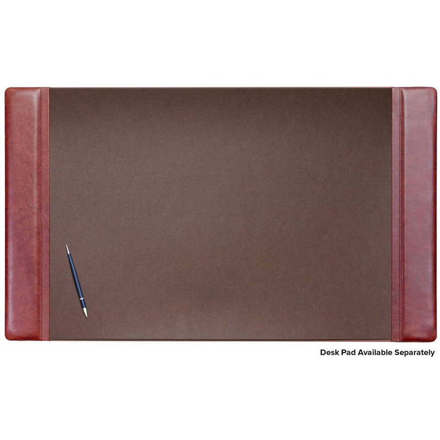 Black Leather 34 x 20 Desk Mat with Folding Side Rails – dacasso-inc