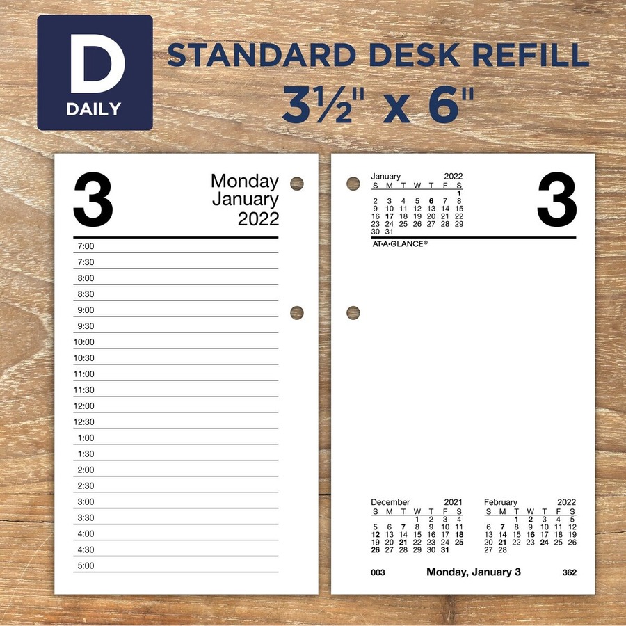 At-A-Glance Daily Desk Calendar Refill: JD Office Products