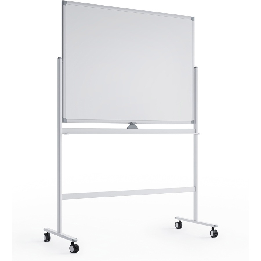 U Brands Double Sided Magnetic Dry-Erase Mobile Easel, 48" X 36" - Painted Steel Surface - White Aluminum Frame - Rectangle - Horizontal - Assembly Required - 1 - Dry-Erase Boards - UBR4535U0001