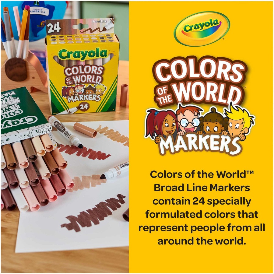 Crayola Colors of the World Fine Line Markers Assorted Barrels