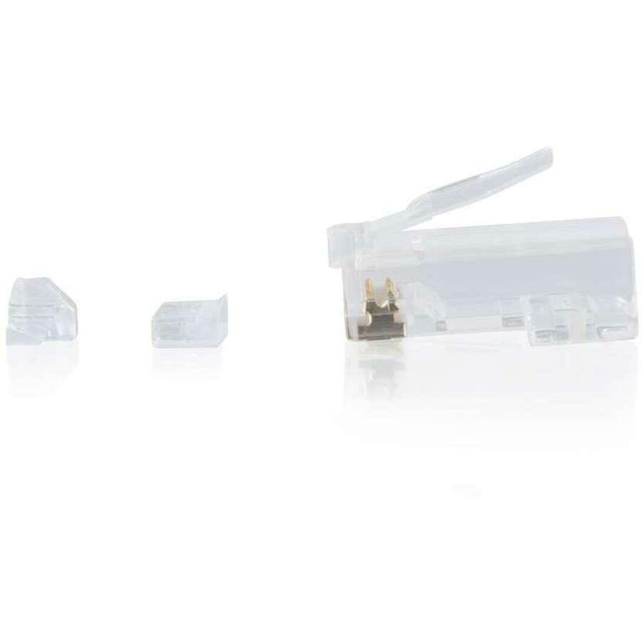 C2G RJ45 Cat6 Modular Plug - 1 - 1 x RJ-45 Network Male - Clear