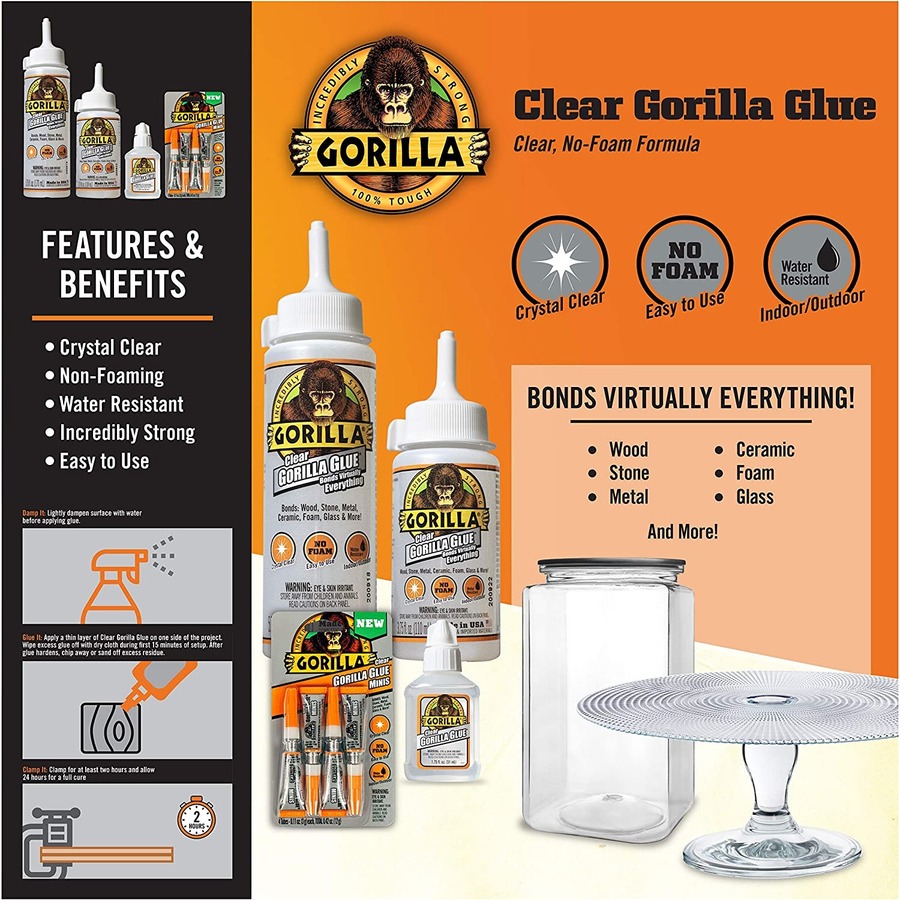 Gorilla Clear Glue - 1.75 fl oz - 1 Each - Clear