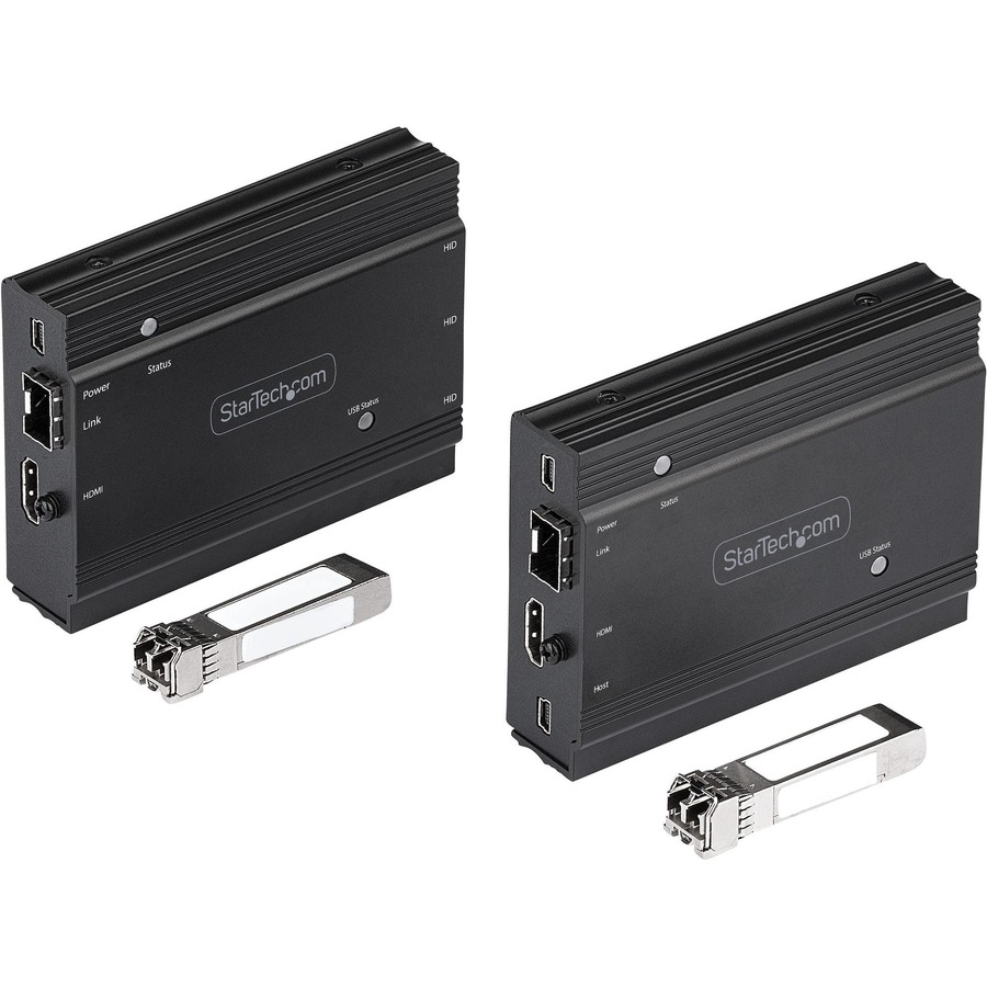 StarTech 4K HDMI KVM Extender over Fiber, HDMI Video & USB over Fiber, up to 984ft/300m (MultiMode), 10G MMF SFP+ Modules, TAA