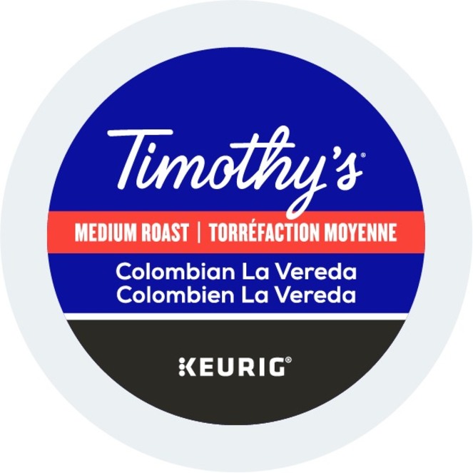 Timothy's K-Cup Colombian La Vereda Medium Roast Coffee