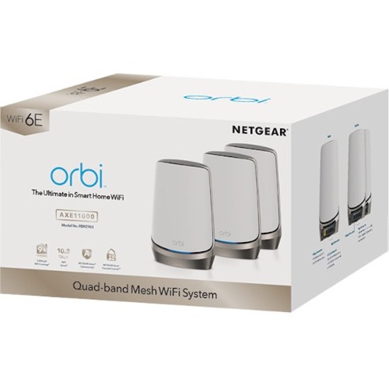 Netgear Orbi RBKE963 Wi-Fi 6 IEEE 802.11ax Ethernet Wireless Router