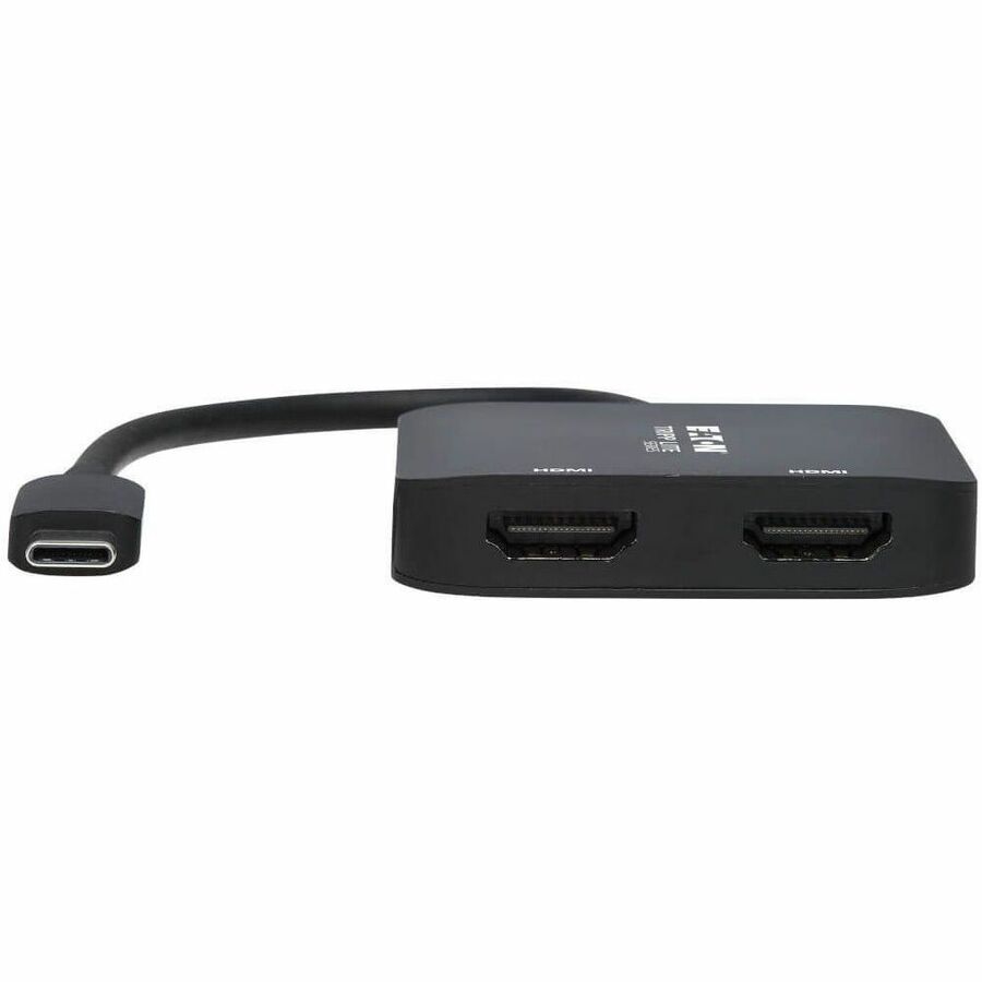 Eaton Tripp Lite Series USB-C Adapter, Dual Display - 4K 60 Hz HDMI, HDR, 4:4:4, HDCP 2.2, DP 1.4 Alt Mode, Black