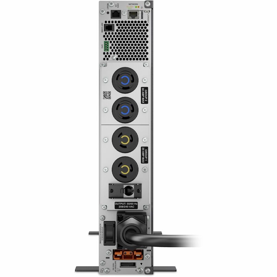 APC Smart-UPS Ultra On-Line, 5000VA, Lithium-ion, Rack/Tower 2U, 208V, 2 L6-20R + 2 L6-30R NEMA outlets, Network Card, Extended runtime, W/rail kit