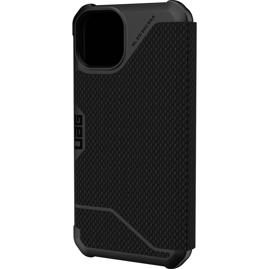 Urban Armor Gear Metropolis Rugged Carrying Case (Folio) Apple iPhone 13 Smartphone - Kevlar Black