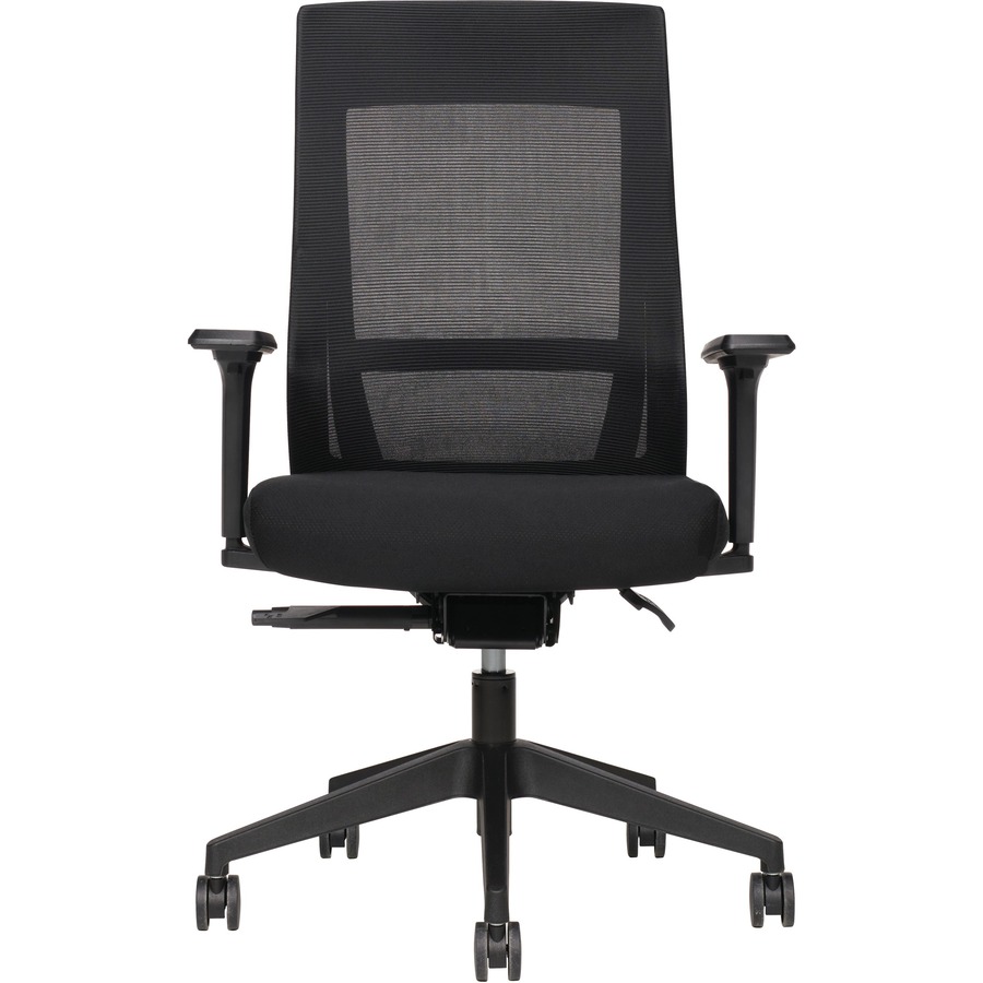 Offices To Go Zim Synchro-Tilter Chair High Back Mesh Black - Mesh Back - High Back - Black - 1 Each = GLBOTG11351B