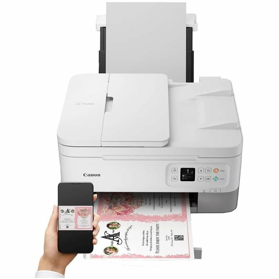 Canon PIXMA TR7020a Wireless Inkjet Multifunction Printer - Color - White