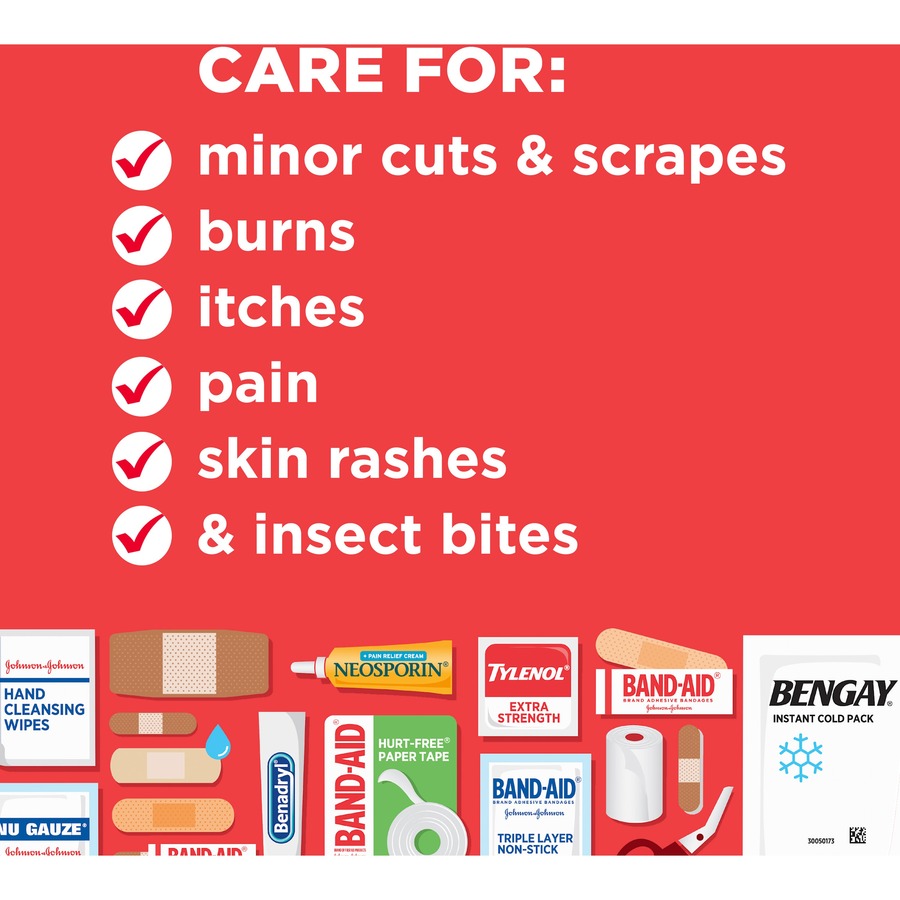 Johnson & Johnson All Purpose Compact 160Piece First Aid Kit First Aid Kits & Supplies