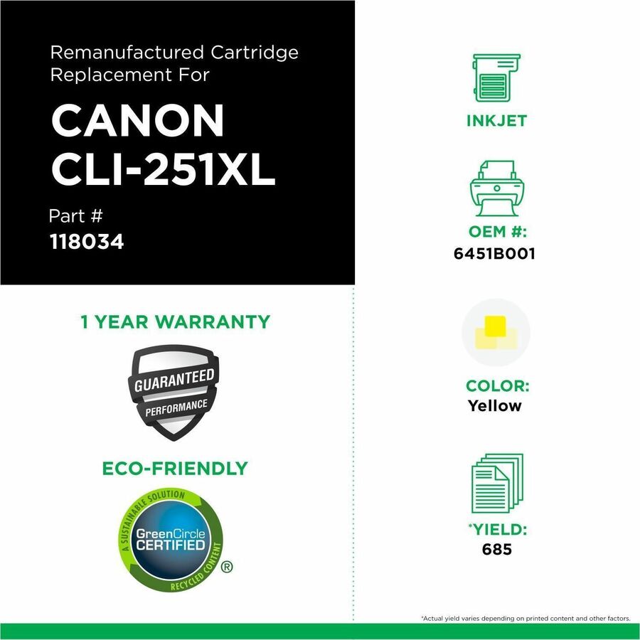 Cartouche jet d'encre remise à neuf Canon CLI251XL - CIG