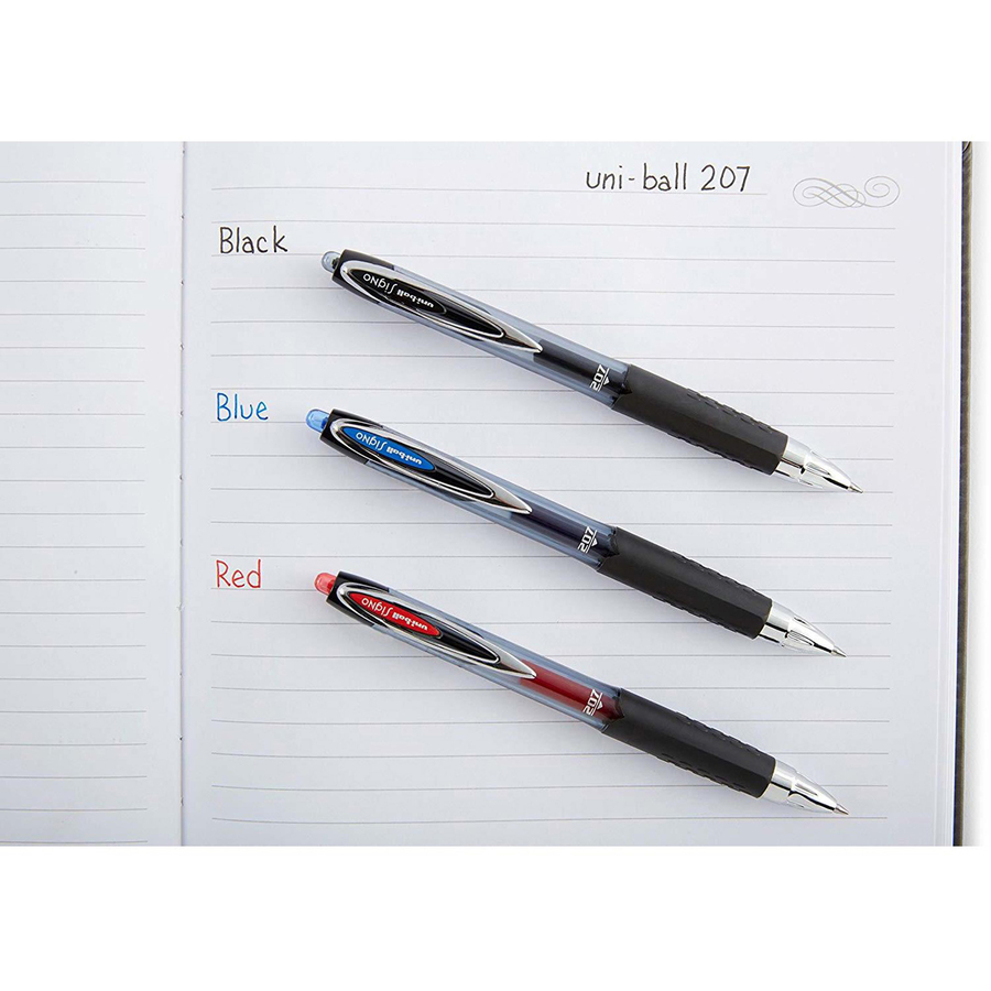 uni-ball 207 Retractable Gel - Medium Pen Point - 0.7 mm Pen Point Size - Refillable - Red Gel-based Ink - Gel Ink Pens - SAN1937941