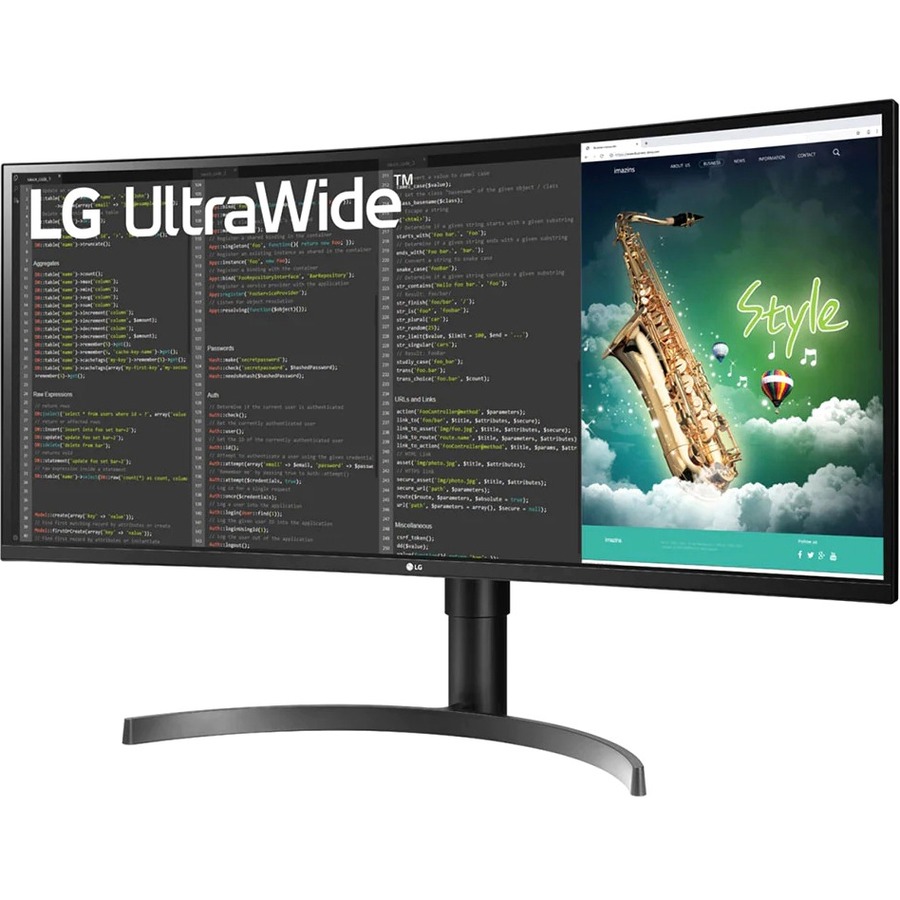 LG Ultrawide 35BN75CN-B 35" Class UW-QHD Curved Screen Gaming LCD Monitor - 21:9 - Textured Black, Black Hairline