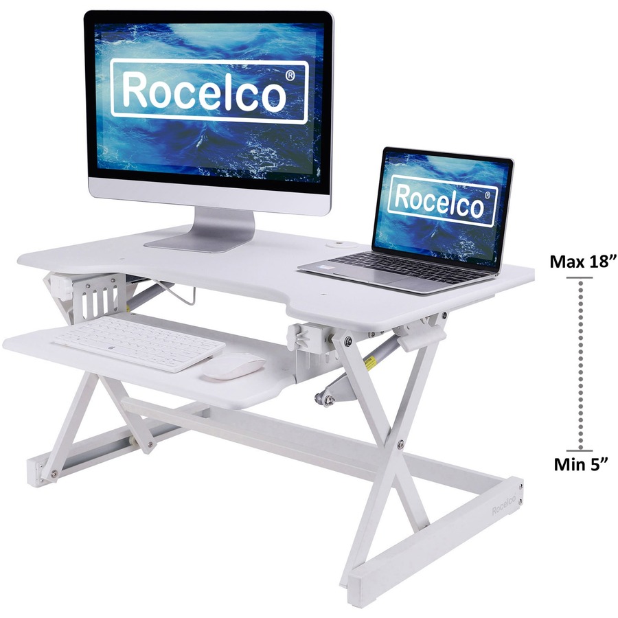 Él&eacute;vateur de bureau multiusage READRW Hauteur r&eacute;glable Rocelco