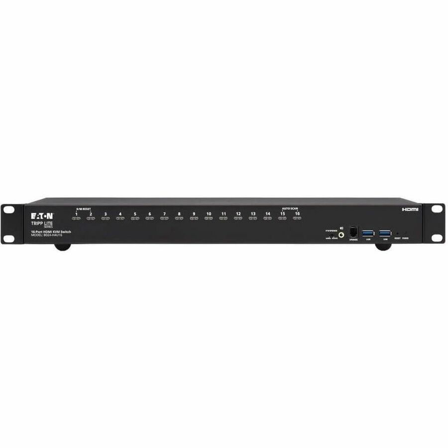 Tripp Lite by Eaton 16-Port 4K HDMI/USB KVM Switch - 4K 60 Hz Video/Audio, USB Peripheral Sharing, 1U Rack-Mount