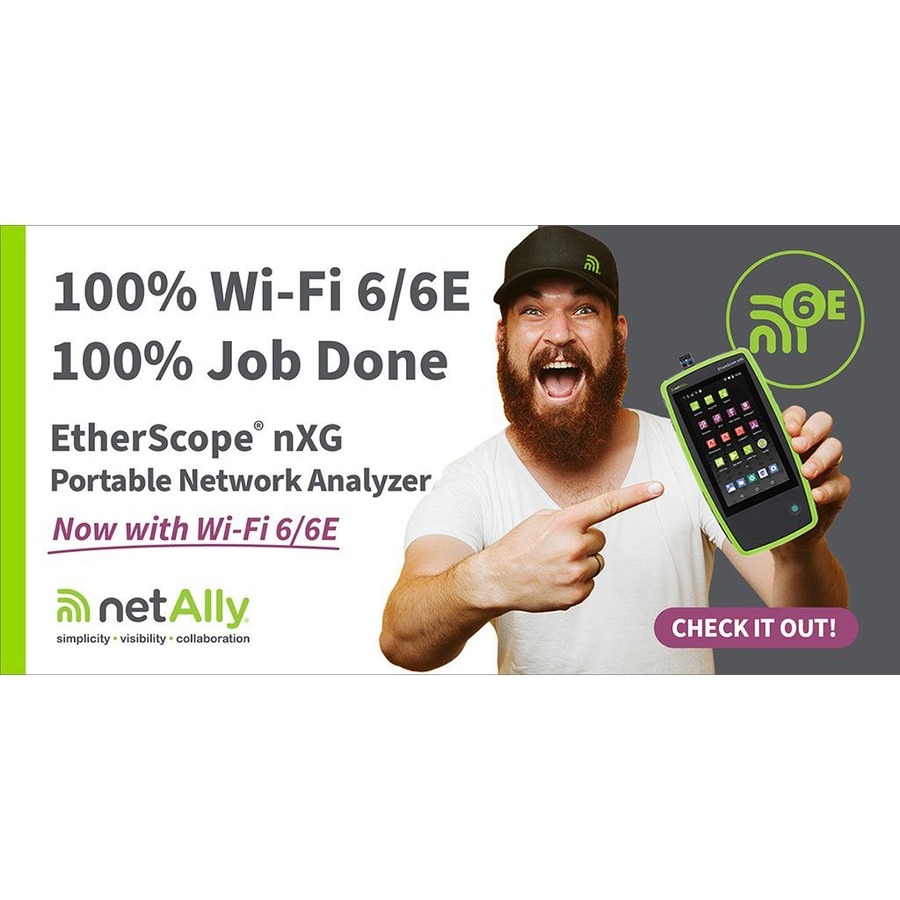 NetAlly EtherScope nXG (EXG-300) Ethernet Network Tester & Wi-Fi 6 & 7 Diagnostics Tool