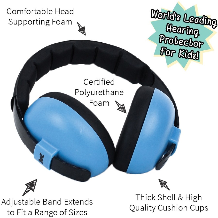 Baby Banz Earmuffs - Recommended for: Head, Grinding, Music, Festival, Parade, Wedding Party, Sport, Motorsport, Cutting, Drilling - Headband, Cushioned, Comfortable, Noise Reduction - Ear Protection - Foam - 1 Each - Earmuff - KDCBB634