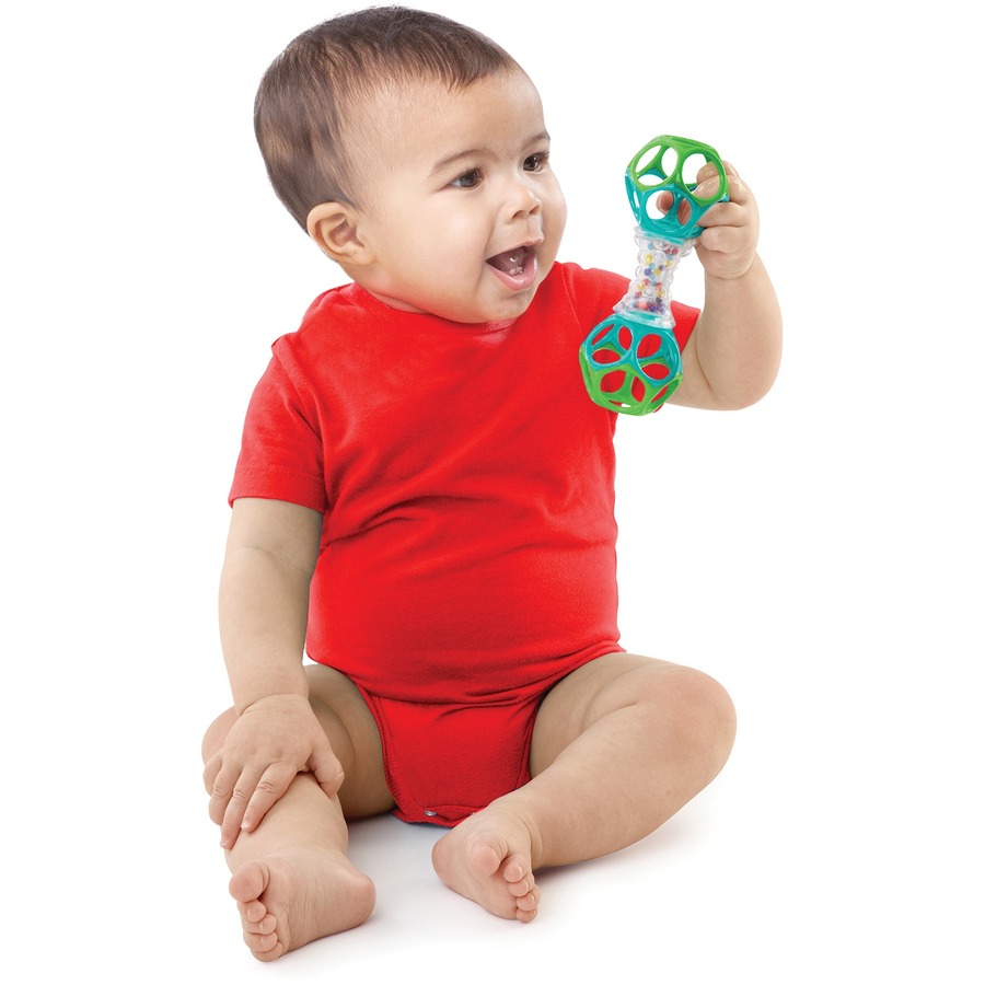 Kids2 Bright Starts Oball Shaker Toy - Skill Learning: Grasping - Transparent - Infant & Toddler Toys - KDCKII81107