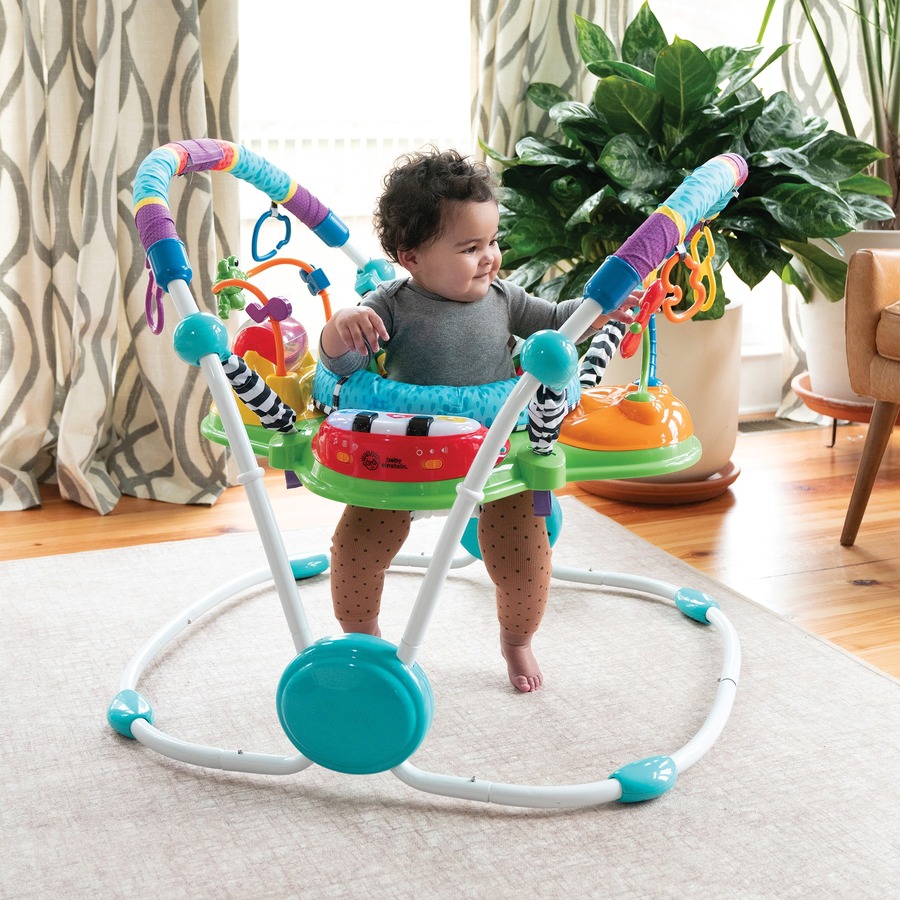 Baby Einstein Neighborhood Friends Activity Jumper - Skill Learning: Interactive Learning, Light, Sound, Songs, Discovery, Language Development, Sensory, Eye-hand Coordination, Muscle - 6 Month & Up - Infant & Toddler Toys - KDCKII60184