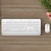 Logitech Signature MK650 Combo for Business Wireless Mouse and Keyboard Combo - USB Plunger Wireless Bluetooth/RF Keyboard - 118 Key - English (US) - Off White - USB Wireless Bluetooth/RF Mouse - 4000 dpi - Scroll Wheel - Off White - Symmetrical - AA - Co