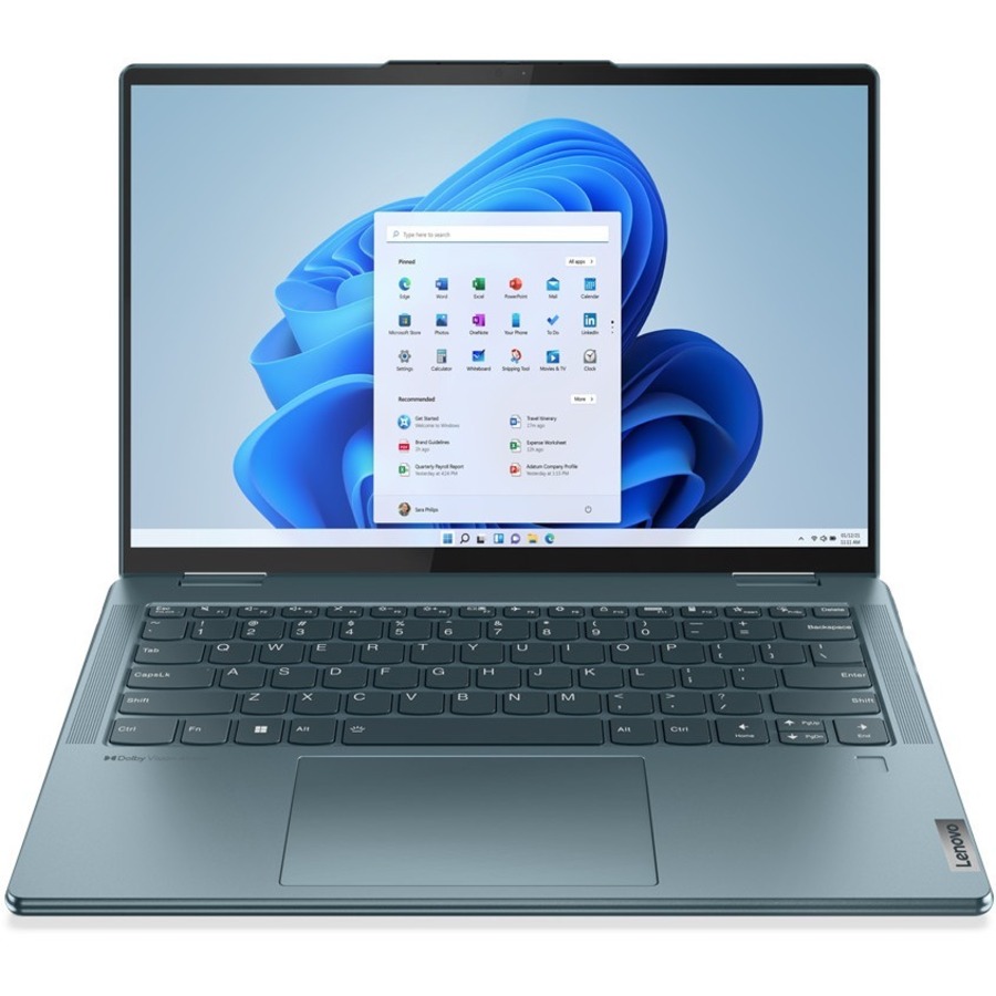 Lenovo Yoga 7 14IAL7 82QE000KUS 14" Touchscreen Convertible 2 in 1 Notebook - 2.2K - Intel Core i7 12th Gen i7-1255U Deca-core (10 Core) - 16 GB Total RAM - 16 GB On-board Memory - 512 GB SSD - Stone Blue