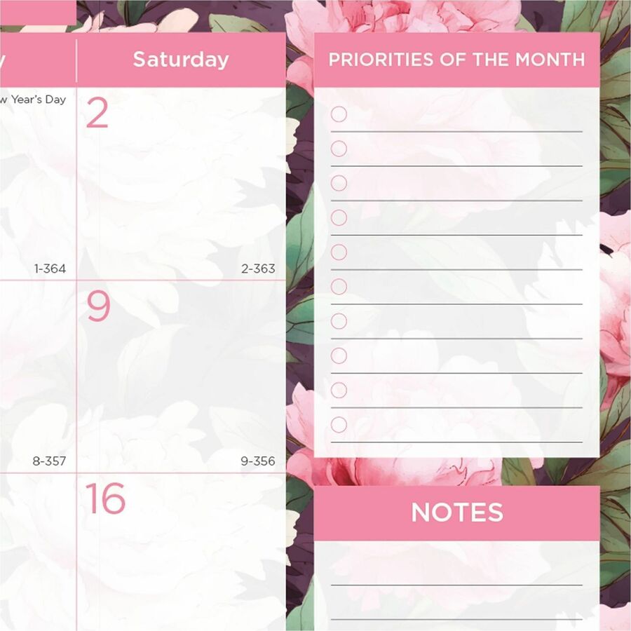 Picture of Brownline Monthly Floral Desk Pad