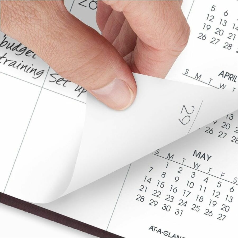 At-A-Glance 2025 Monthly Planner, Winestone, Large, 9" x 11" - Large - Monthly - 15 Month - January 2025 to March 2026 - 1 Month Double Page Layout - 9" x 11" Sheet Size - White Sheet - Wire Bound - Winestone Cover - Bleed Resistant Paper, Writable Surfac