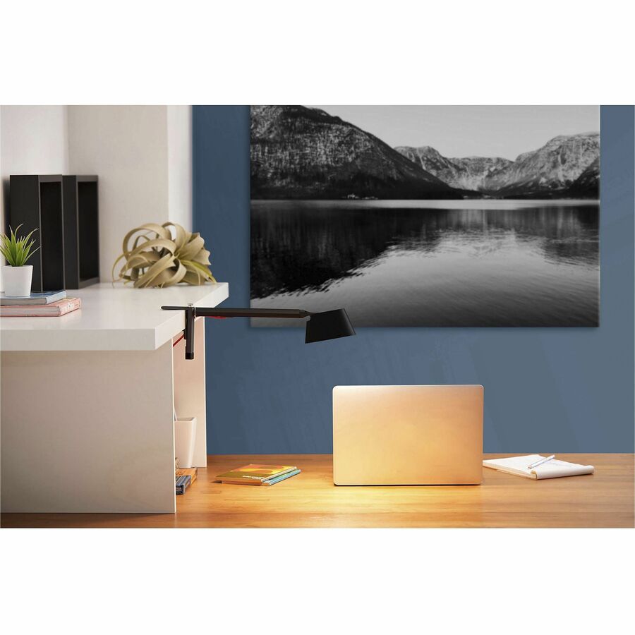 Bostitch Verve Adjustable LED Desk Lamp - LED Bulb - Adjustable, Dimmable, Swivel Base, Color Changing Mode, Durable - Aluminum - Desk Mountable - Black - for Desk