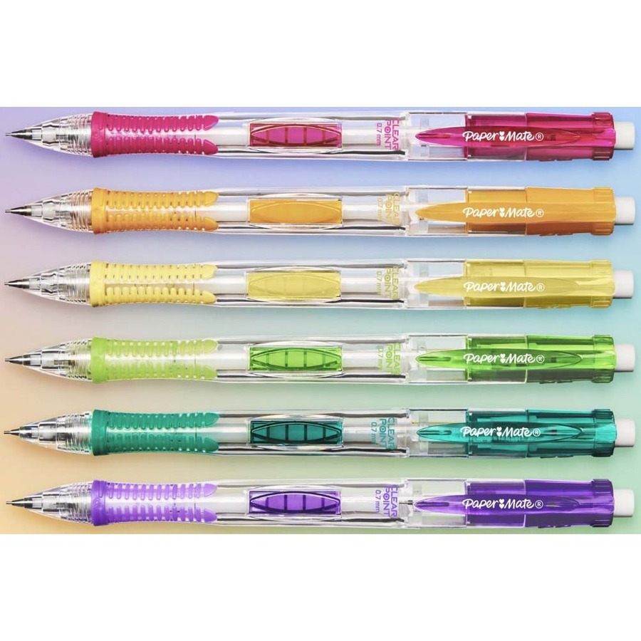 Paper Mate Clearpoint Mechanical Pencils - 0.7 mm Lead Diameter - Assorted  Barrel - 6 / Pack - Filo CleanTech