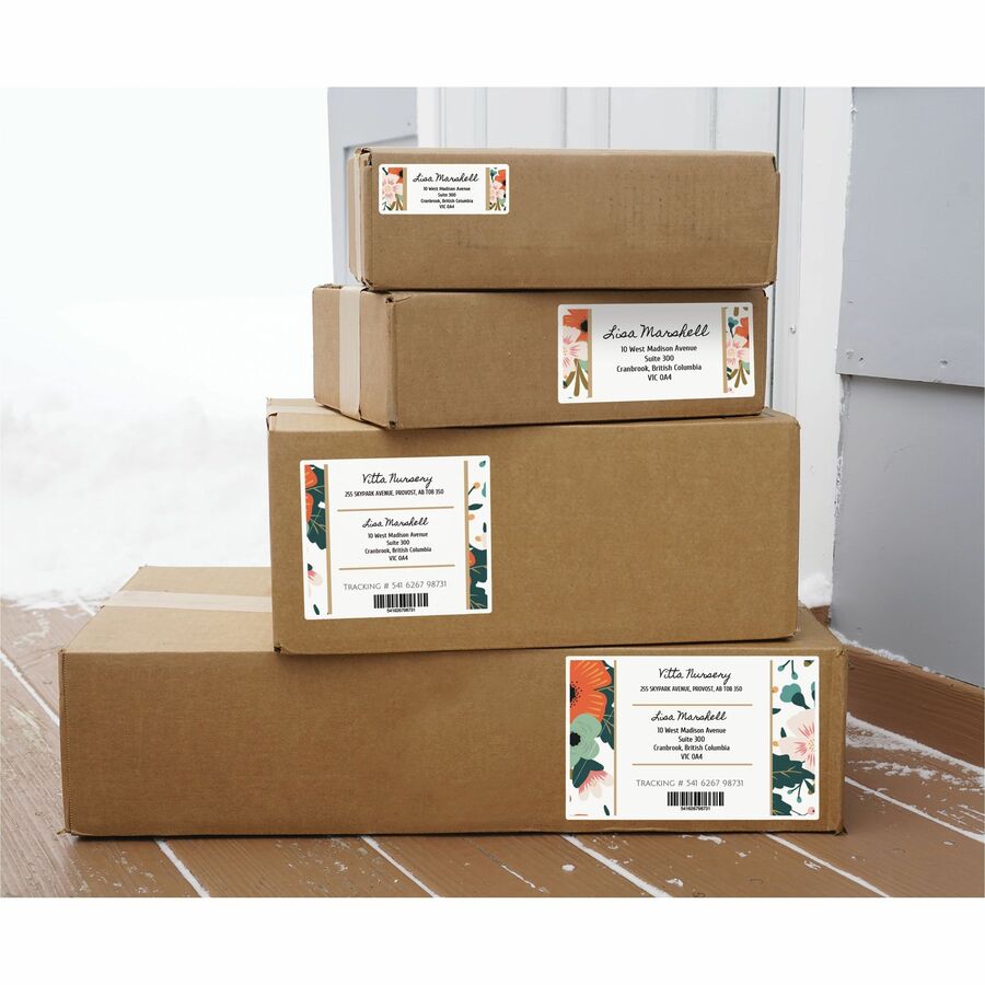 Avery - Étiquettes imperm&eacute;ables 2 po x 4 po , adh&eacute;sif permanent, pour imprimantes laser