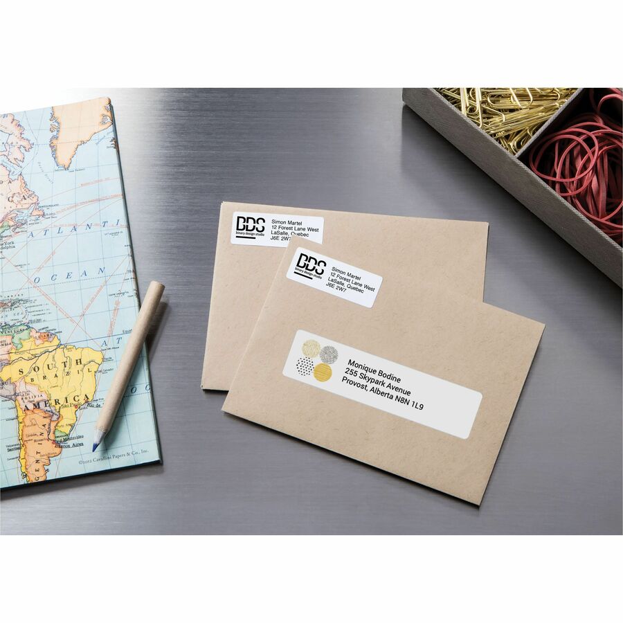 Avery&reg; White Rectangle Labels with Sure Feed Technology