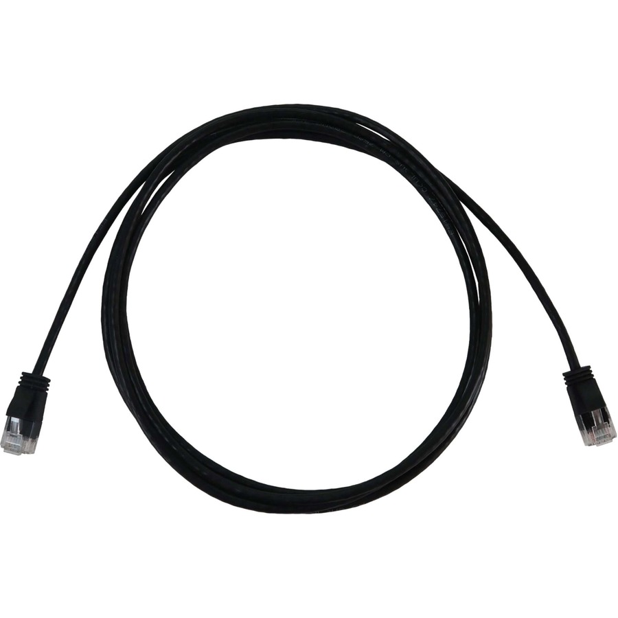 Tripp Lite by Eaton Cat6a 10G Snagless Molded Slim UTP Ethernet Cable (RJ45 M/M), PoE, Black, 7 ft. (2.1 m)