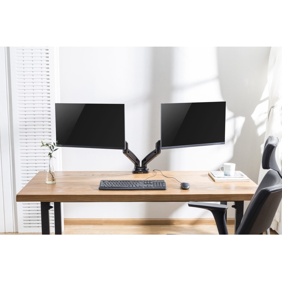 Rocelco RMA2 Desk Mount for Monitor - 2 Display(s) Supported - 13" to 27" Screen Support - 12.97 kg Load Capacity - 1 Each - LCD Monitor/Plasma Mounts - RCLRMA2