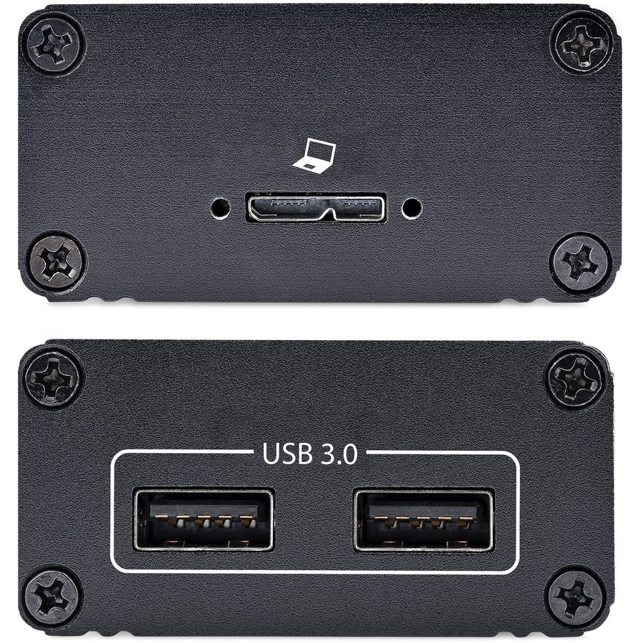 StarTech.com 2-Port USB 3.0 Extender over OM3 Multimode Fiber, LC/LC, 2x 5Gbps USB-A Hub, 350m (1150ft), Durable USB Fiber Optic Extender