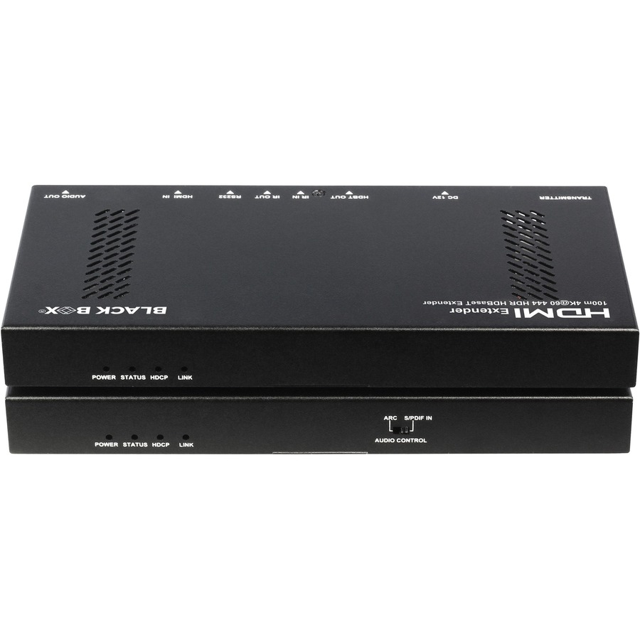 Black Box Audio/Video Extender - 2 x Network (RJ-45) - 2 x HDMI - 328 ft Extended Range - Black