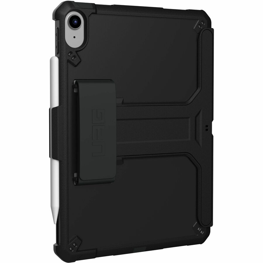 UAG Scout black rugged case with kickstand and handstrap for iPad 11 A16 and iPad 10.9 10th Gen — alternate view 2