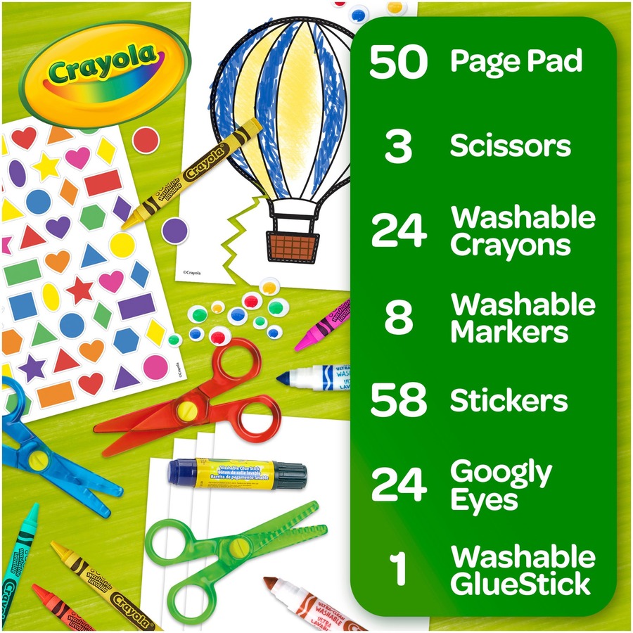 Crayola Young Kids Scissor Skills Activity Kit - Recommended For 3 Year - 1  Kit - Multi - Filo CleanTech