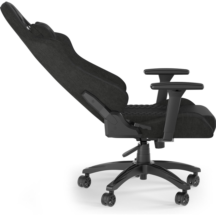 Corsair TC100 RELAXED Gaming Chair - Fabric Black/Grey - For Gaming - Fabric, Nylon - Black, Gray
