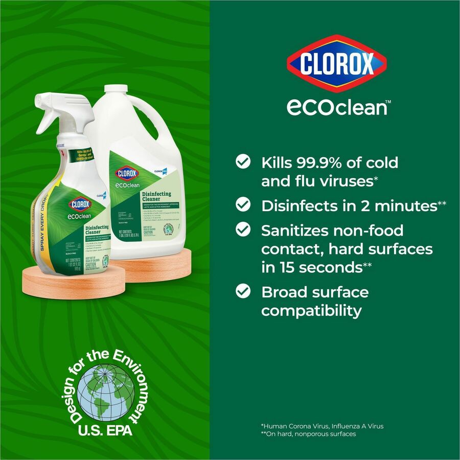 Clorox EcoClean All-Purpose Cleaner - Spray - 128 fl oz (4 quart) - 1