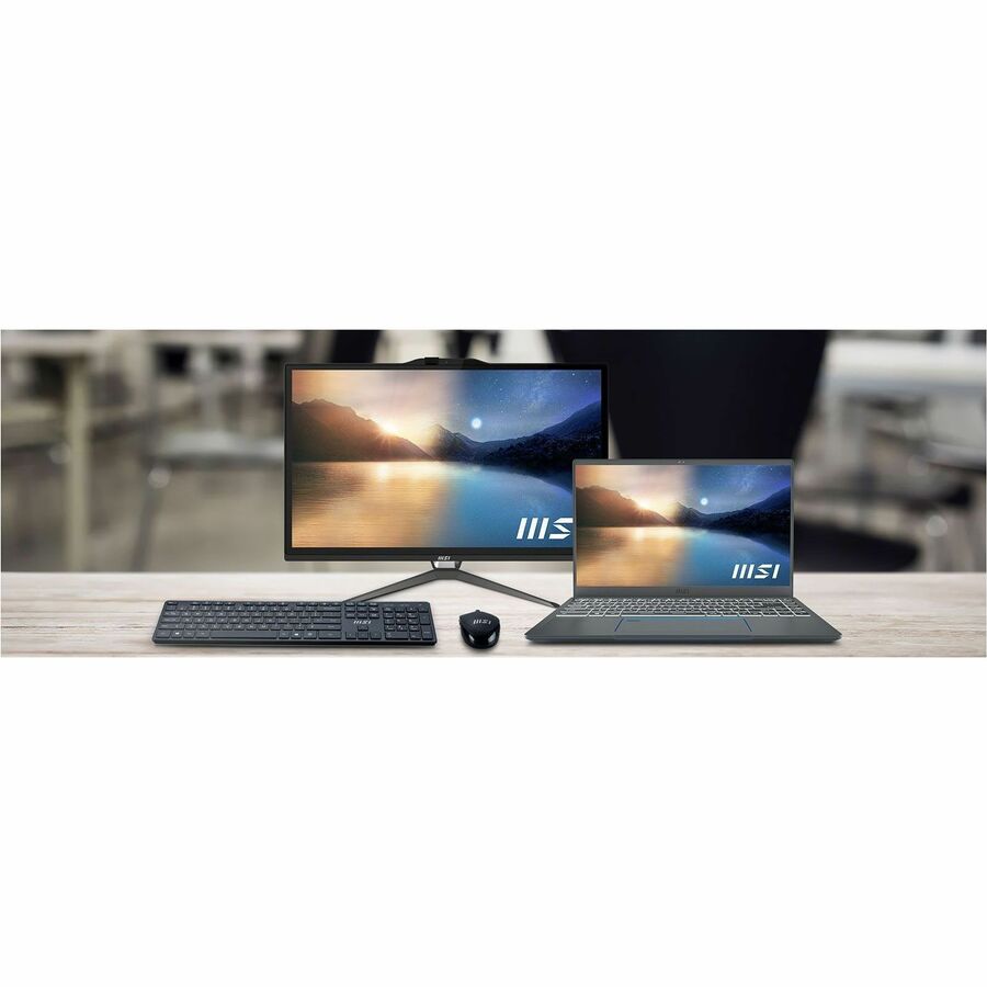 MSI Pro PRO AP222T 13M-068US All-in-One Desktop PC- Intel Pentium Gold G7400 - 4 GB - 128 GB SSD - 22" Full HD Touchscreen display