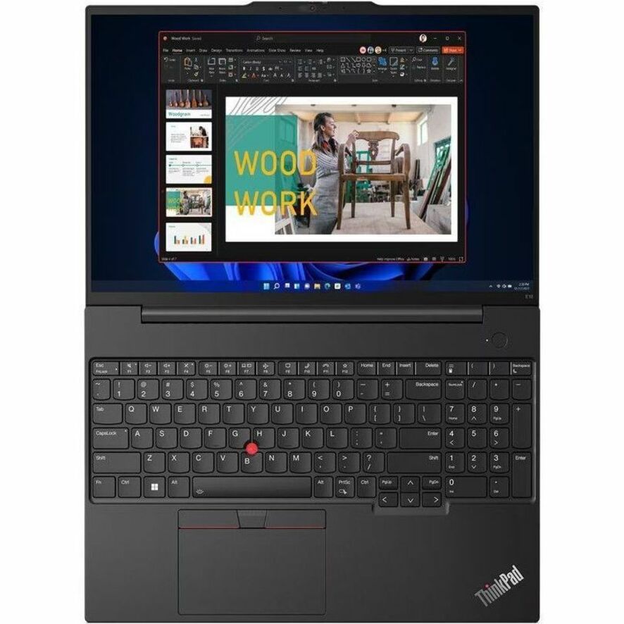 Lenovo ThinkPad E16 Gen 1 21JN0073US 16" Notebook - WUXGA - 60 Hz - Intel Core i7 13th Gen i7-1355U - 16 GB - 512 GB SSD - English Keyboard - Graphite Black